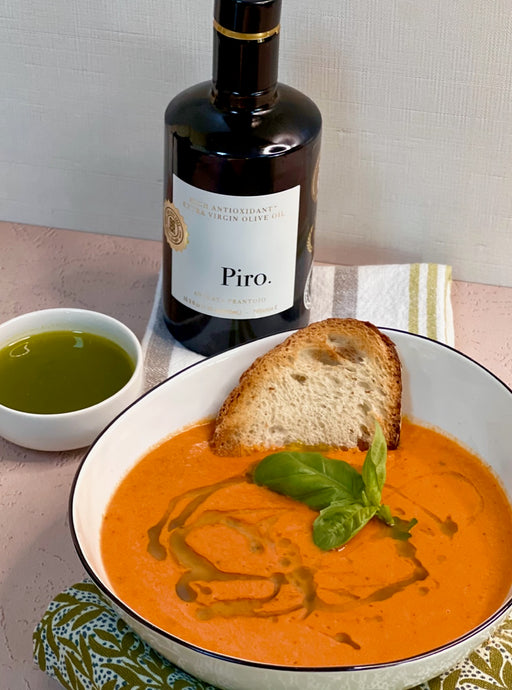 Tomato Mascarpone Soup with Basil Oil