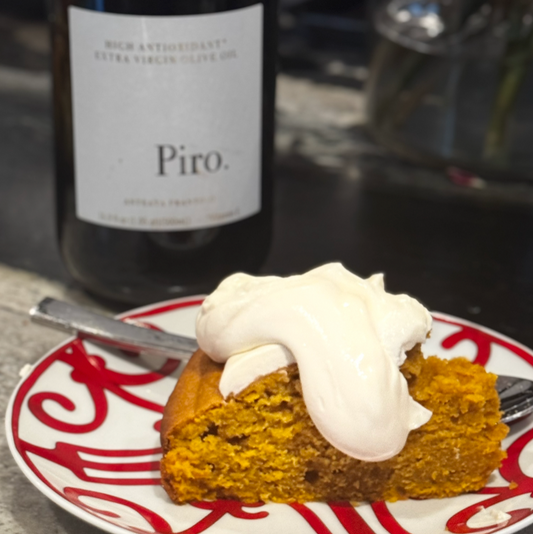 Olive Oil Pumpkin Cake With Salted Maple Cream