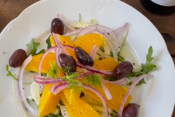 Orange, Fennel & Olive Salad with Lemon and Extra Virgin Olive Oil