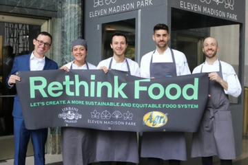 Piro at the New York City Marathon with Eleven Madison Park